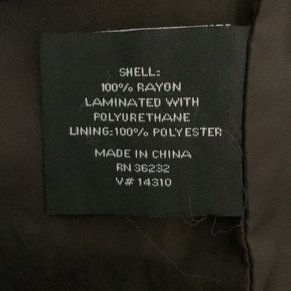 Giacca Antique Bronze Full Zip Jacket Ruffle Trim Pleated Lower Back Size Small - Picture 5 of 6